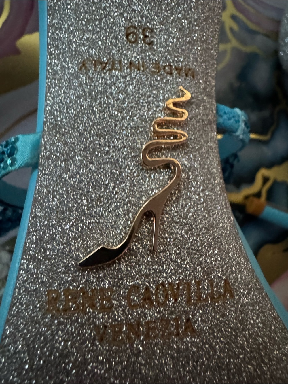 Rene Caovilla Chandlier Aquamarine Sandal - Picture 9 of 12